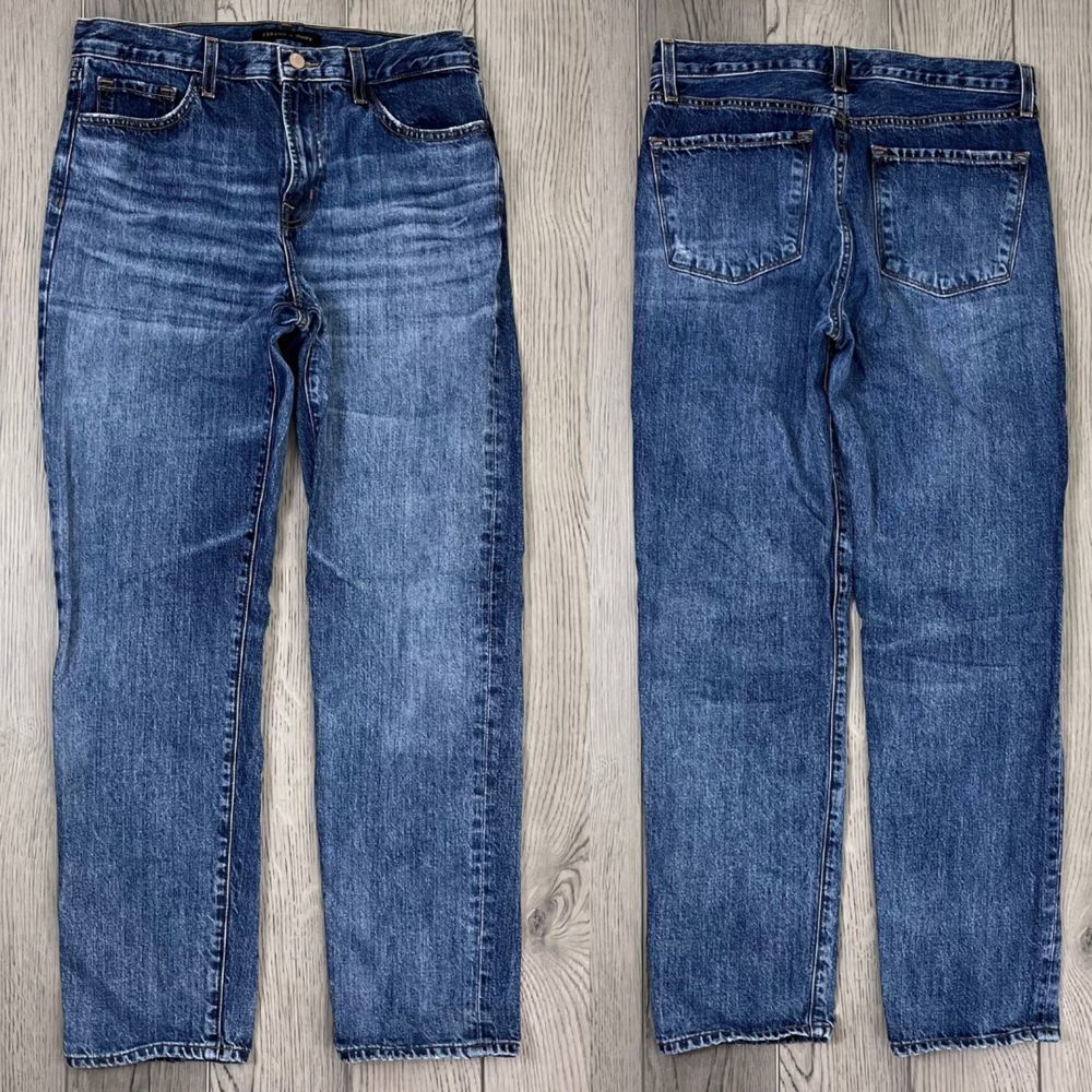 J Brand Theory Women's Size 27 Tate Cotton High Rise Straight Leg Denim Jeans